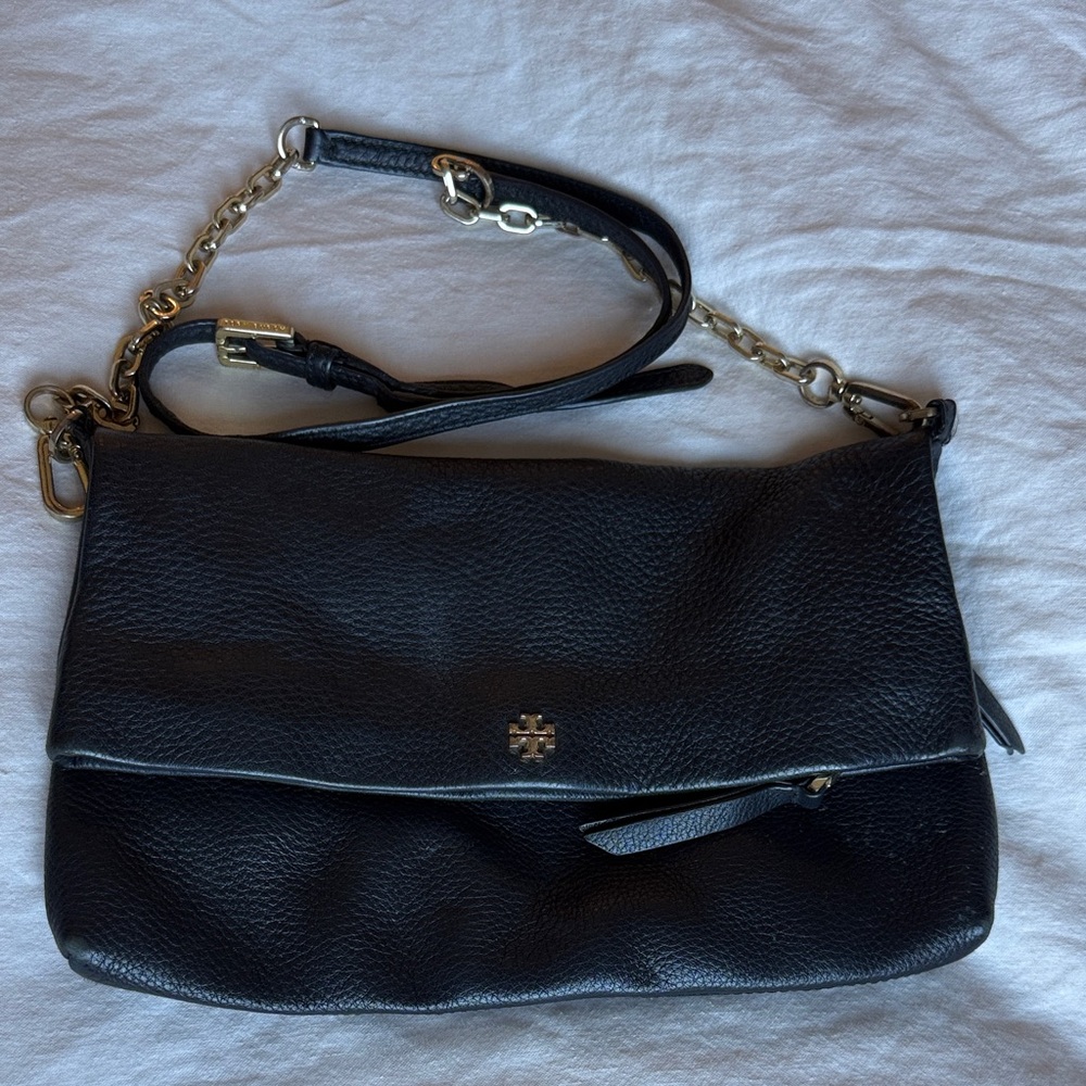 Black Tory Burch Vintage Leather Crossbody Bag